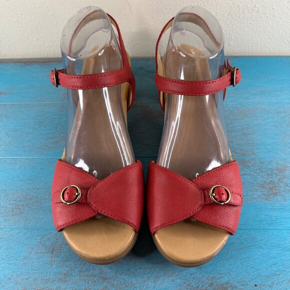 Dansko Tessie Red/Poppy Sandal Size 39 US 8.5 - Picture 2 of 9